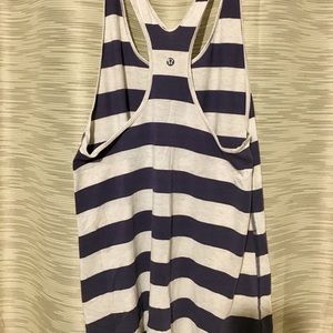 Lululemon Singlet Tank (Navy/White Striped)
